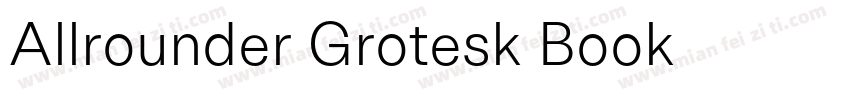Allrounder Grotesk Book字体转换